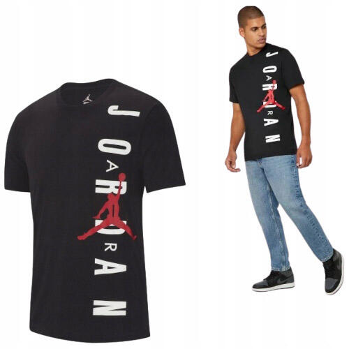 Men's Nike Jordan HBR Vertical T-shirt - Classic Fit - Black 2/7