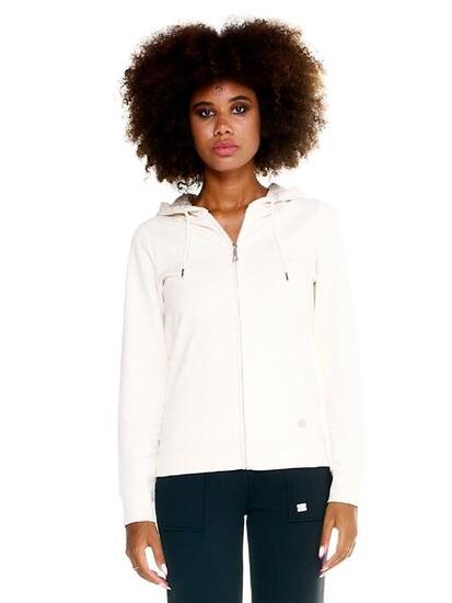 Sweat-shirt femme Leone à capuche zippée sur toute la longueur Basic