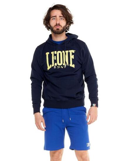 Felpa uomo con cappuccio Leone 1947 Apparel Big Logo cotone leggero