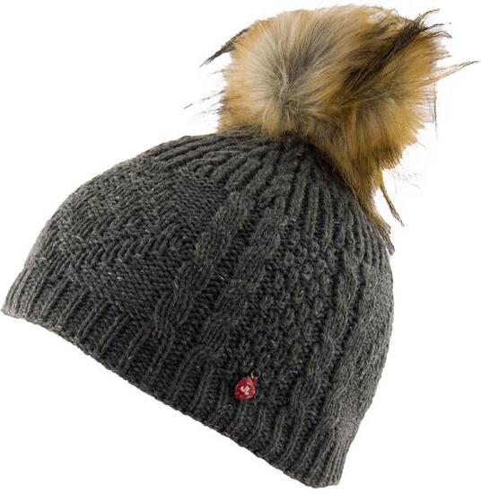 Warme Kinder Winterhut Marmelade zierlich grau 7-10 Jahre