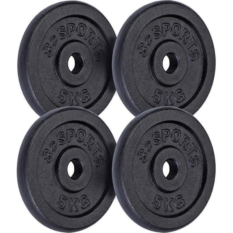 LOT DE 4 DISQUES D 2,5 KG EN FONTE 31MM | MUSCULATION