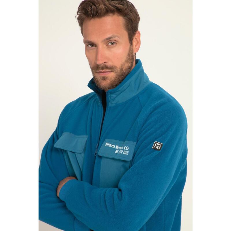 Męska Kurtka polarowa outdoor stójka kieszenie na piersi