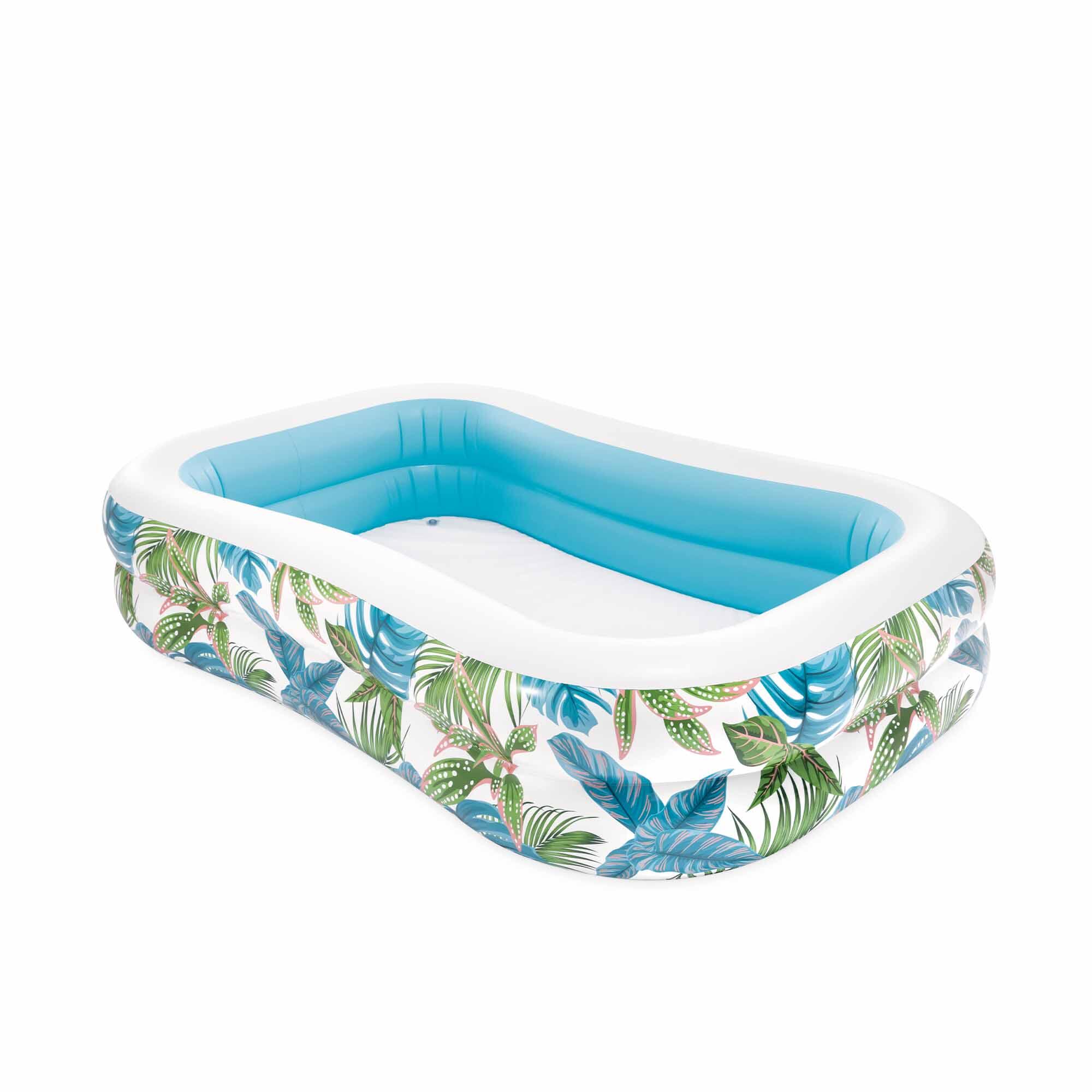 Intex piscina inflável tropical com estampa de folhas e tampão de drenagem