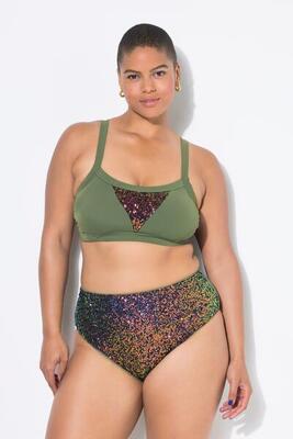 Dames bikinislip hoge taille pailletten