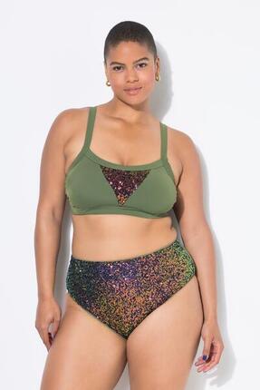 Femme Bas de bikini taille haute et paillettes