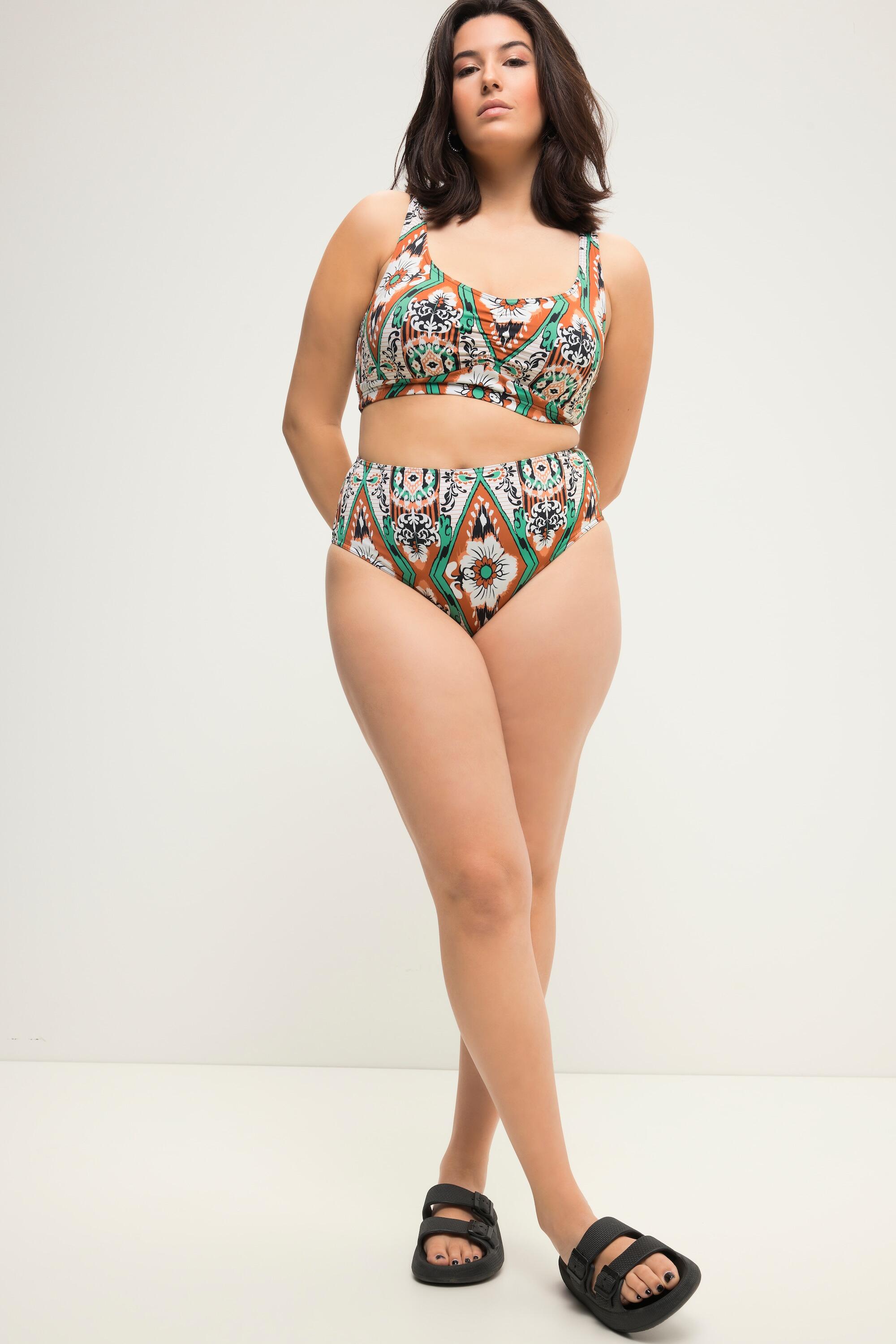 Femme Bas de bikini taille haute avec imprimé all-over 3/6