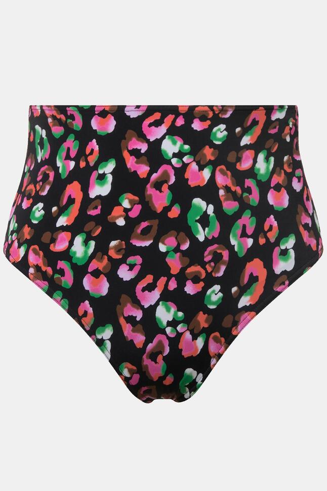Damskie Figi od bikini wysoki stan kolorowy wzór w panterkę