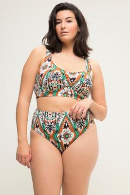 Dames bikinislip hoge taille allover print