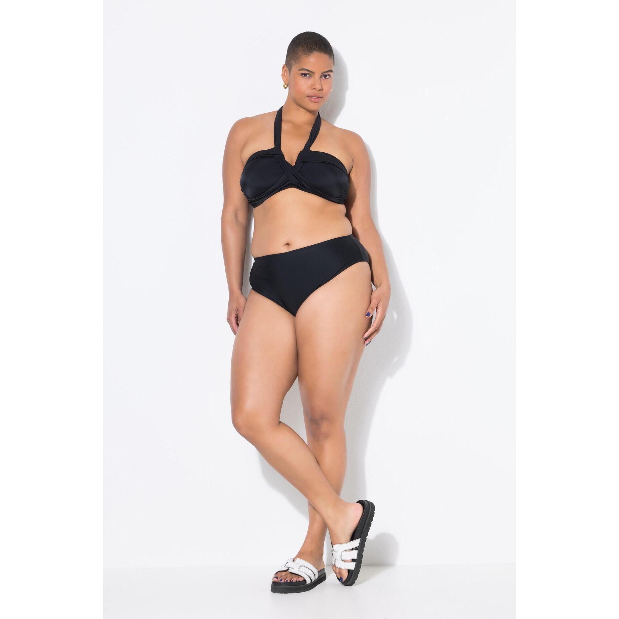 Ulla Popken - Femme Bas De Bikini Taille Haute - Bas De Maillot De Bain (bikini) - Noir - 52 2xl - Decathlon