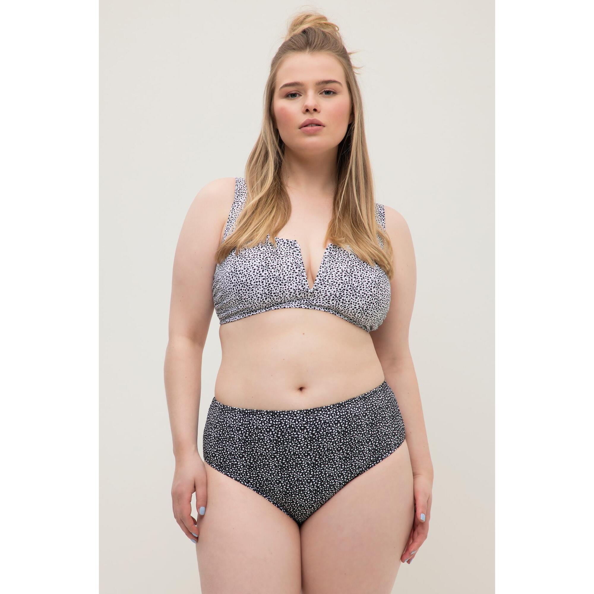 Damskie Majteczki bikini wysoki stan wzór w groszki