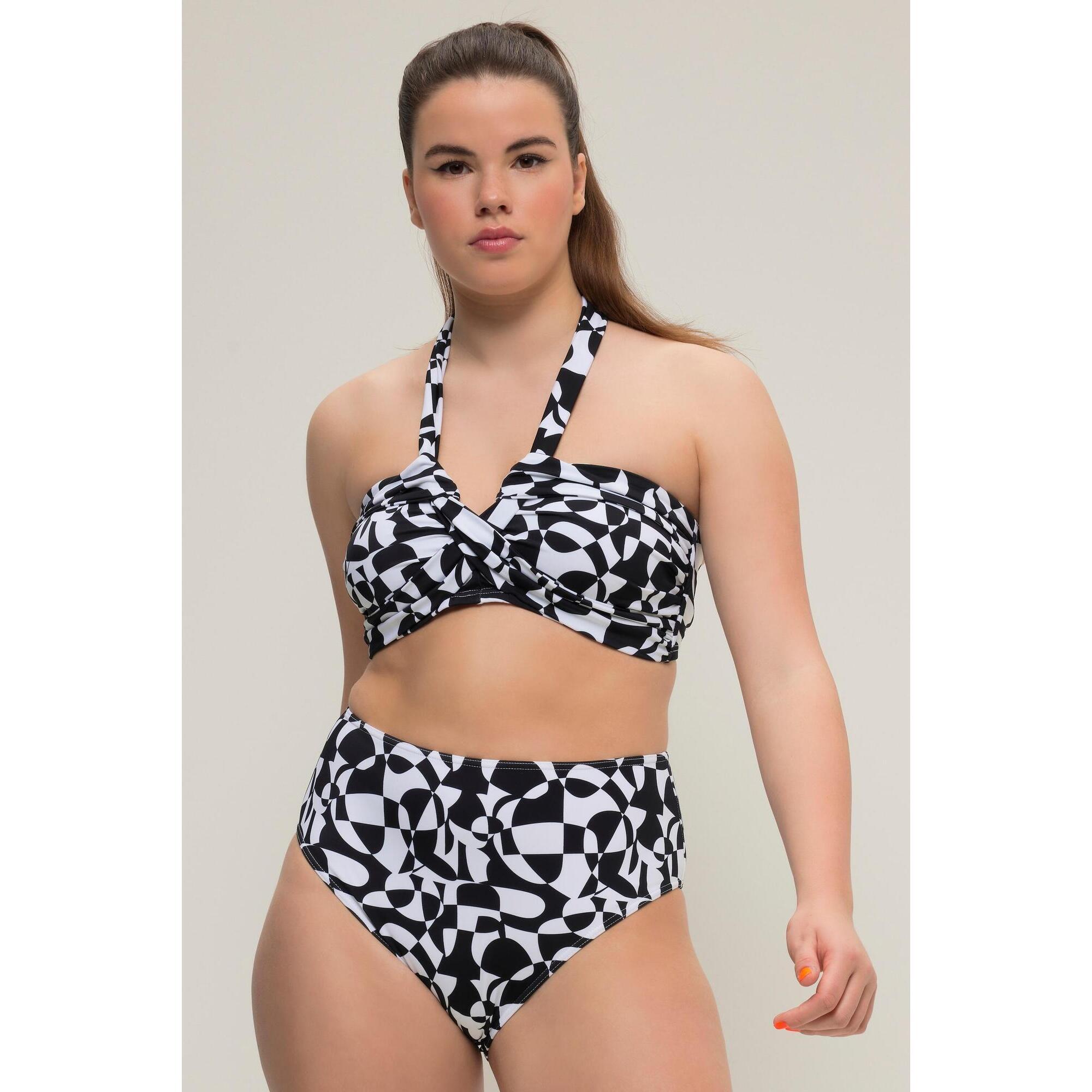 Damskie Figi od bikini wysoki stan nadruk graficzny