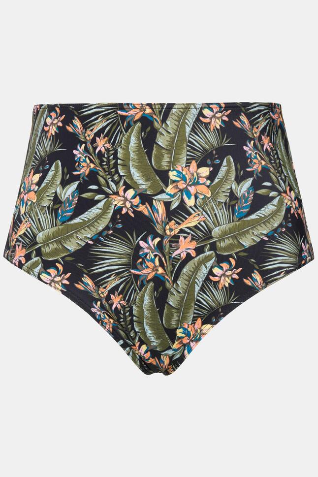Damskie Slipy bikini wysoki stan styl fig nadruk tropikalny