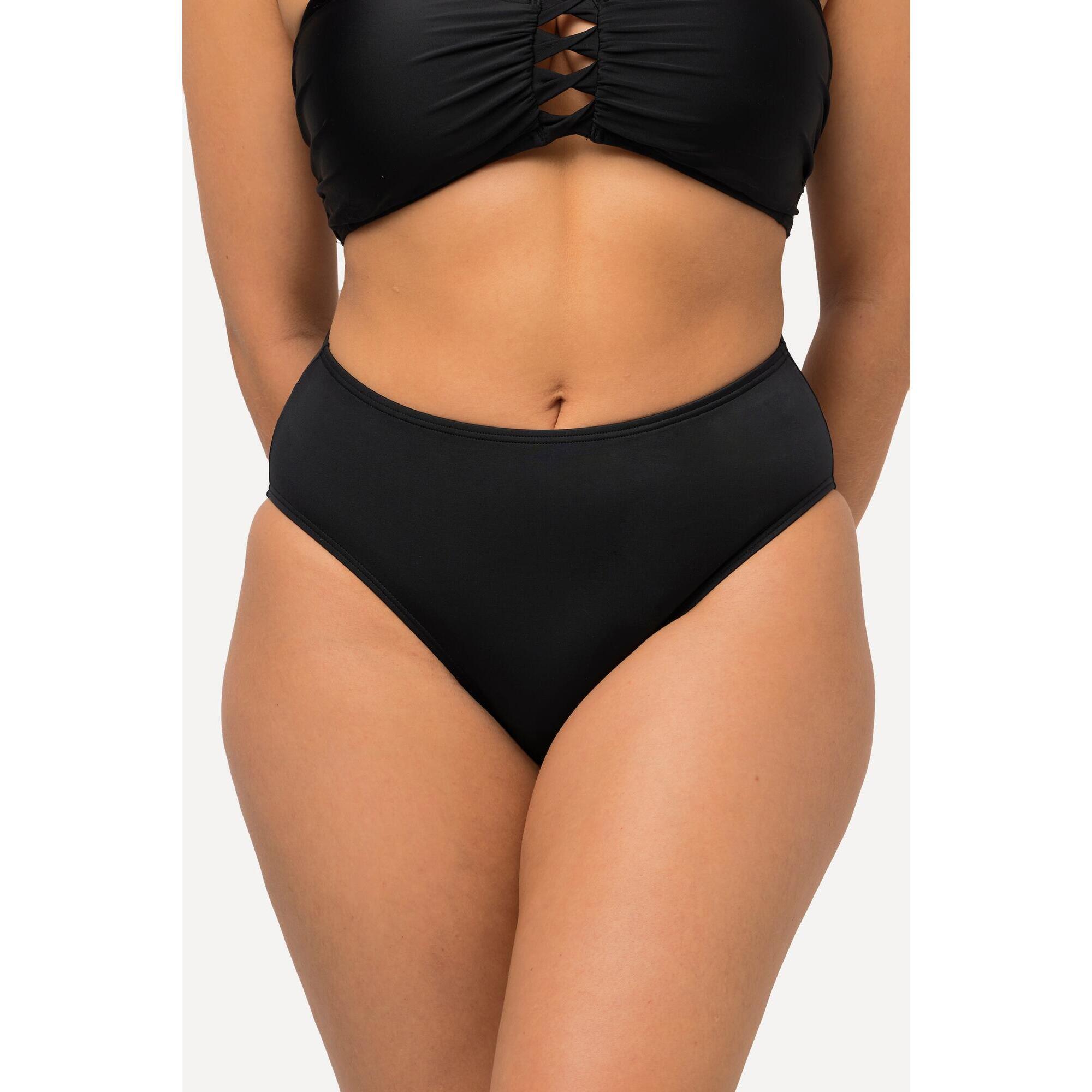 Ulla Popken - Femme Jusqu'au 66 | Culotte De Bikini Bas| Uni Protection Solaire Ups 20+ - Bas De Maillot De Bain (bikini) - Noir - 48 Xl - Decathlon