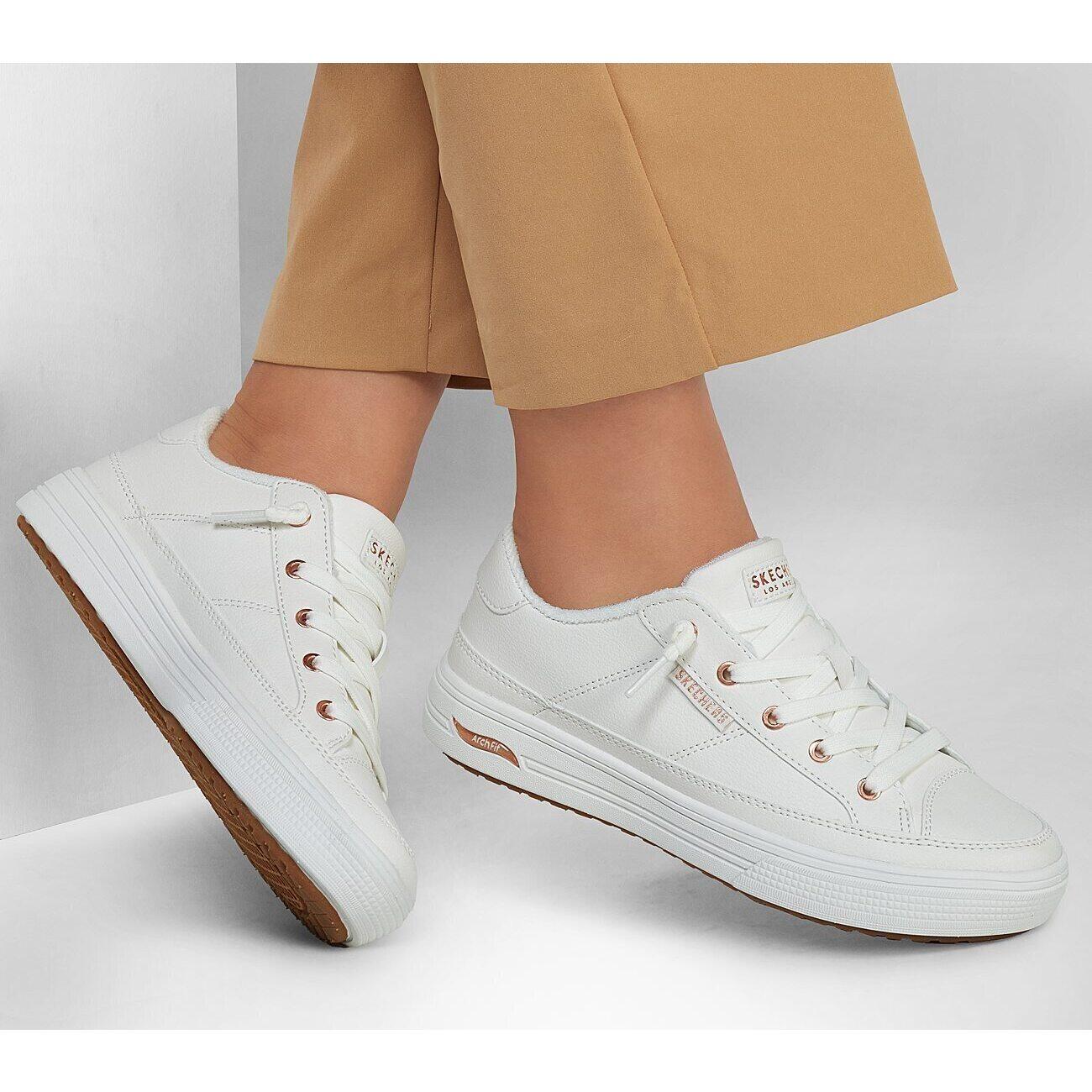 Sneakers Skechers Arch Fit Arcade - On, Wit, Dames 5/5