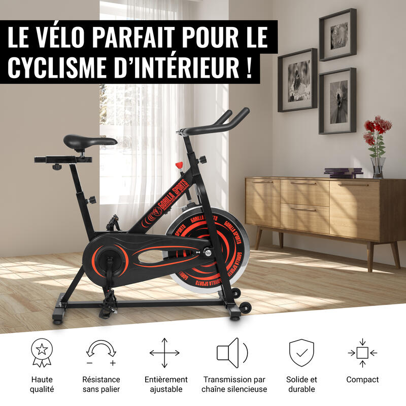 Gorilla Sports Indoor Cycling Bike - Hometrainer - Spinning Fiets