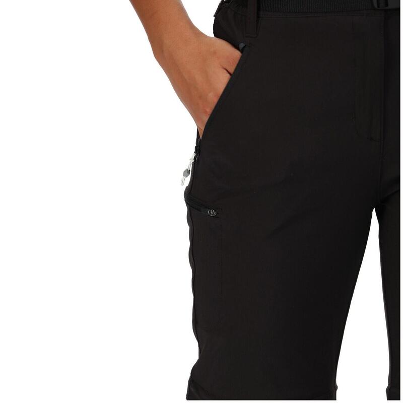 Wanderhose Xert Zip Off Wandern/Outdoor/Trekking Damen Black Ohne Atmungsaktiv