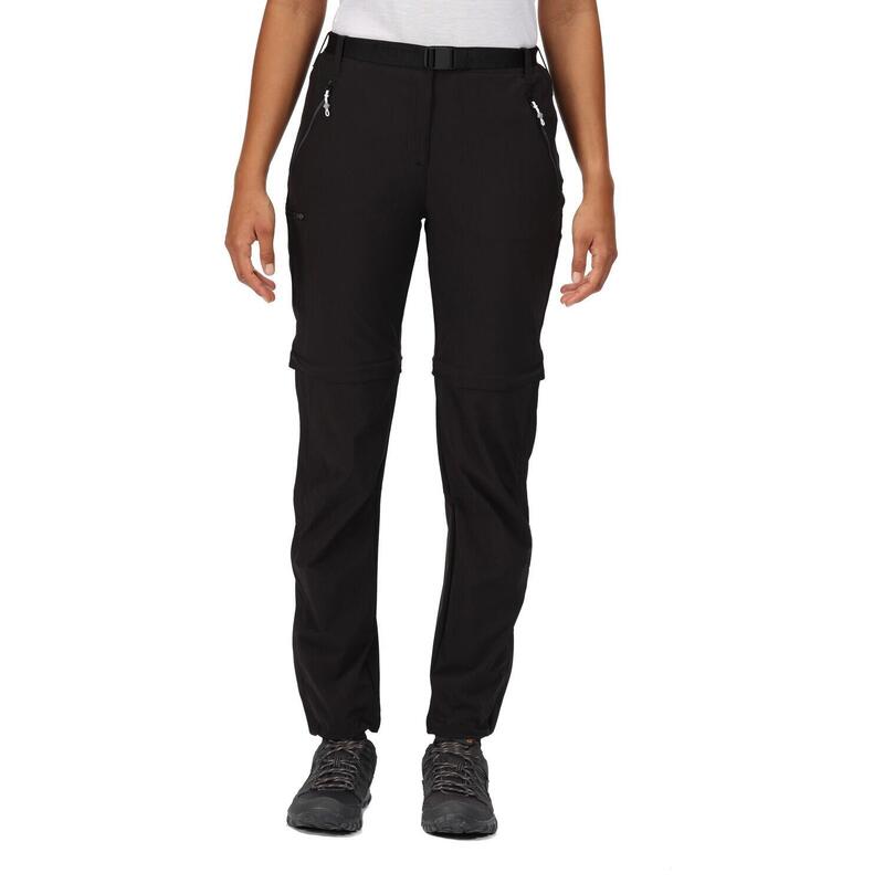 Wanderhose Xert Zip Off Wandern/Outdoor/Trekking Damen Black Ohne Atmungsaktiv