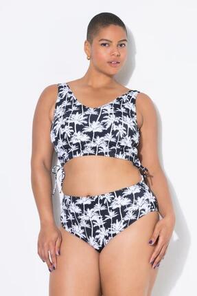 Femme Bas de bikini taille haute imprimé palmiers