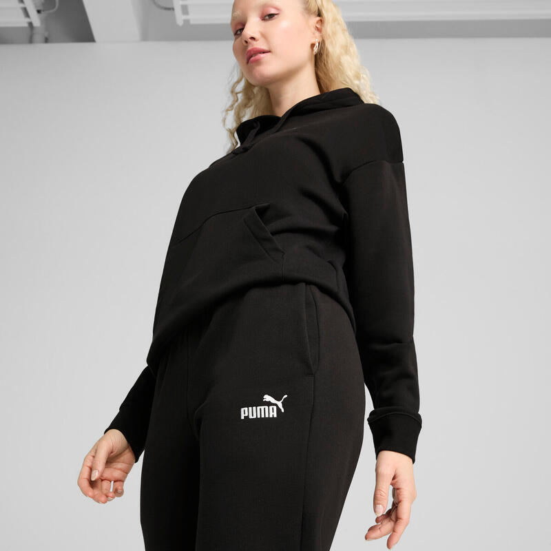 Pantalon alergare femei talie elastică Essentials Small No. 1 Logo, gri deschis
