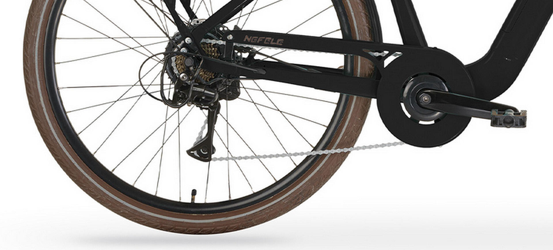 Elektro-Citybike NEFELE 26 Zoll, schwarz 4/4