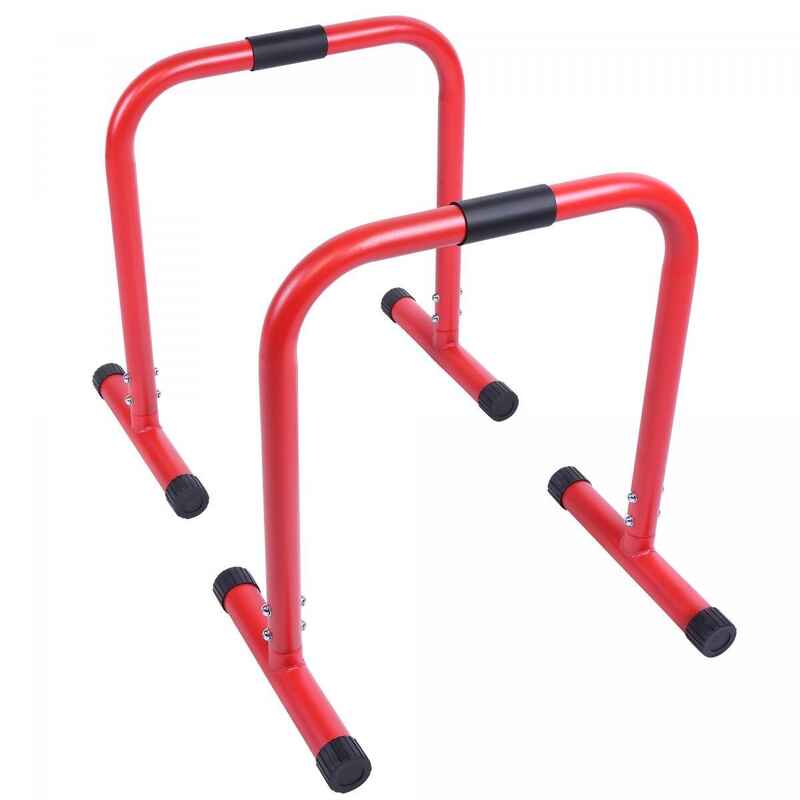 Push-up Stand Bar Parallettes Schwarz/Rot/Blau