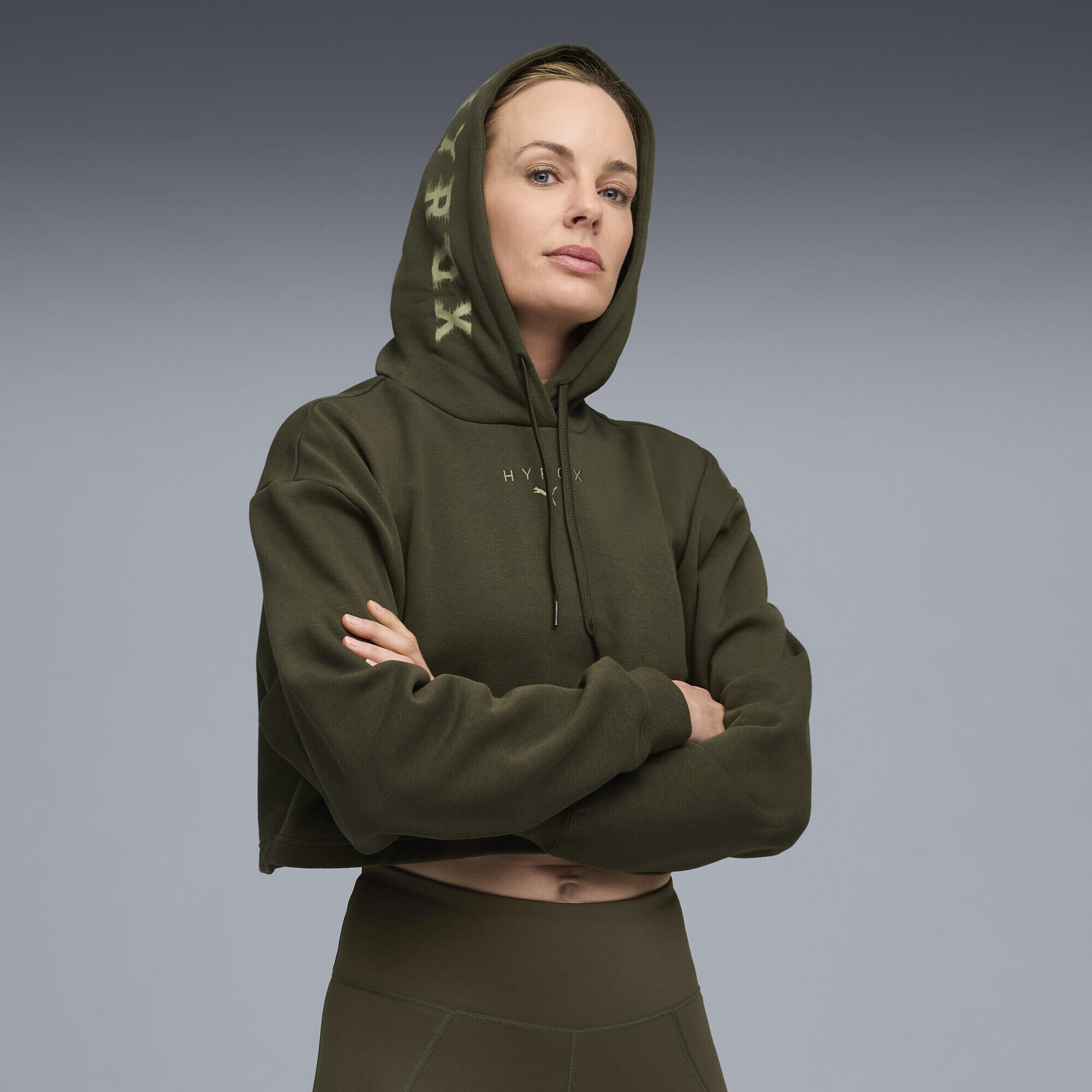 PUMA Manga para aumentar transpiração corrida mulher com capuz Hyrox Heavyweight PUMA