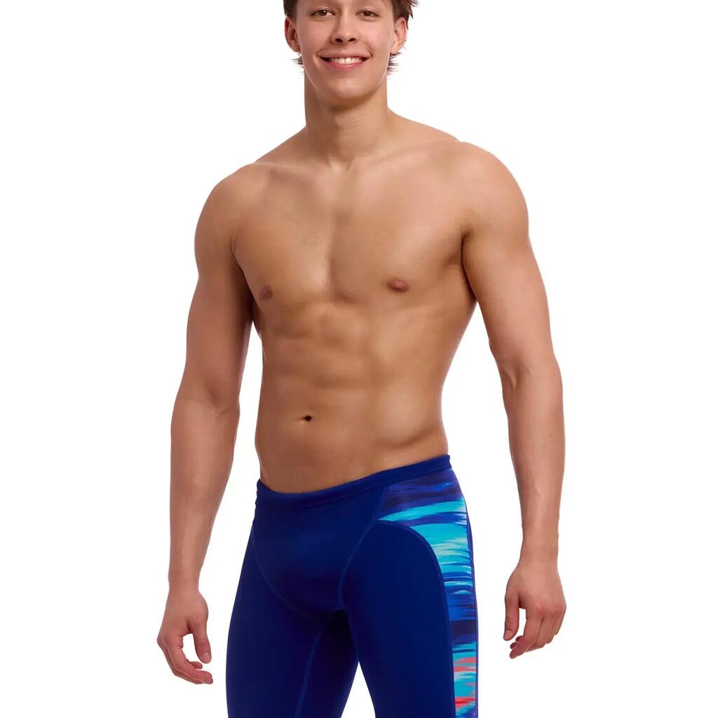 Funky Trunks Storm At Sea Swim Training Jammer - Blue/Multi