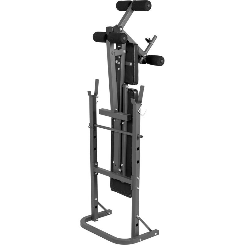 Banco Musculación Gyronetcis Negro Gris con Curl de Piernas