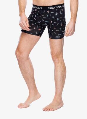 Boxer termici da uomo Smartwool Merino Print Boxer Brief