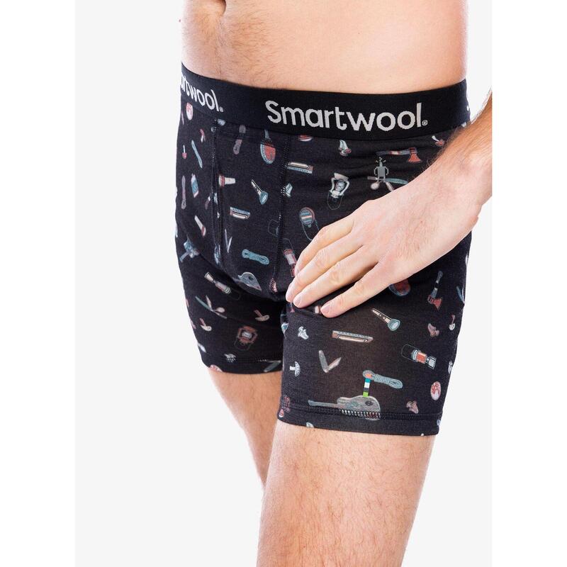 Boxeri termici bărbați Merino Print Boxer Brief