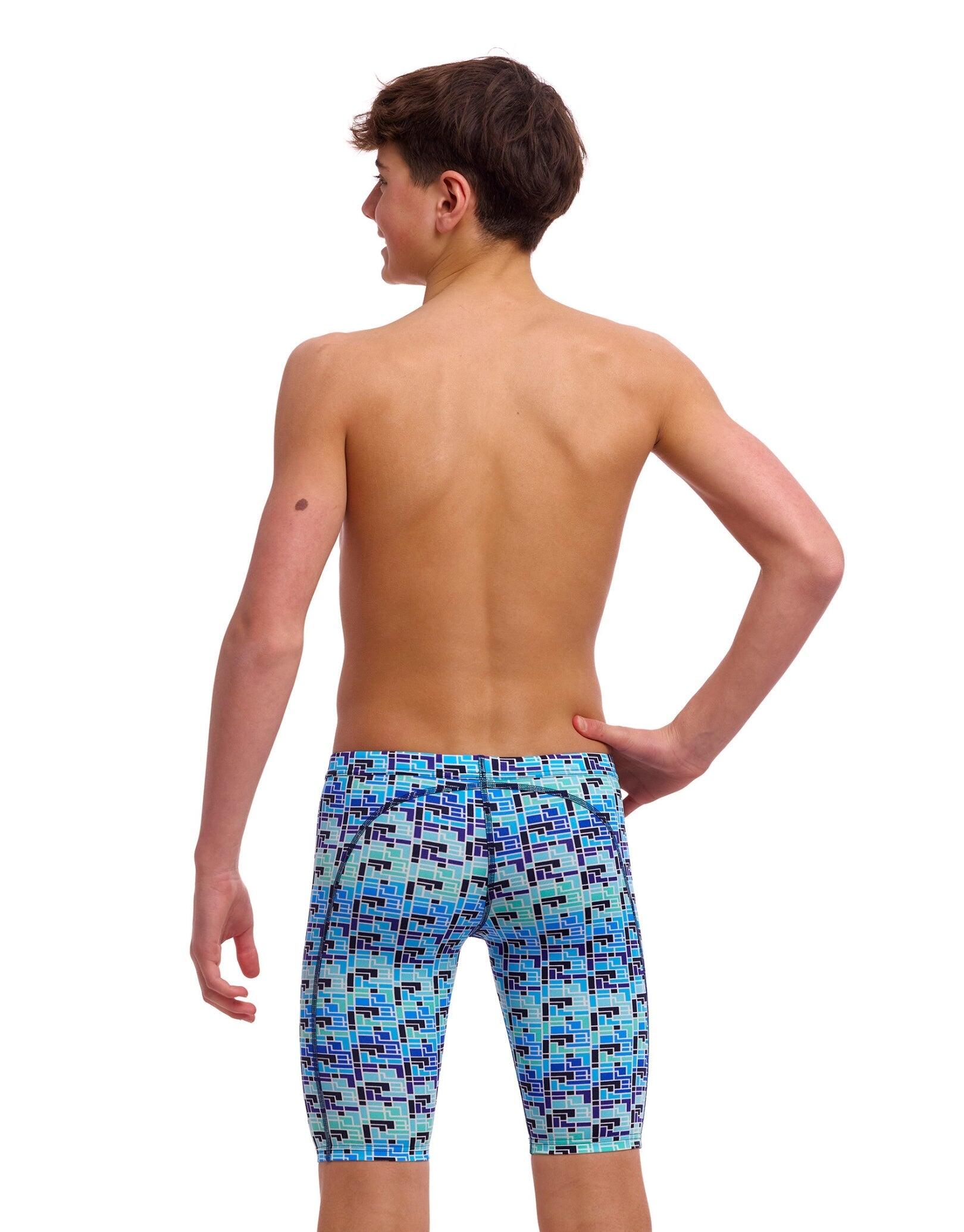 Funky Trunks Boys Jack Stack Swim Training Jammer - Blue 2/5