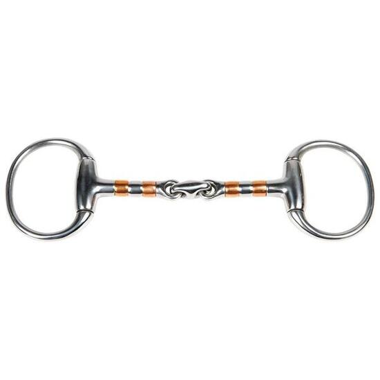 Mors olive pour cheval double brisure à rouleaux Harry's Horse