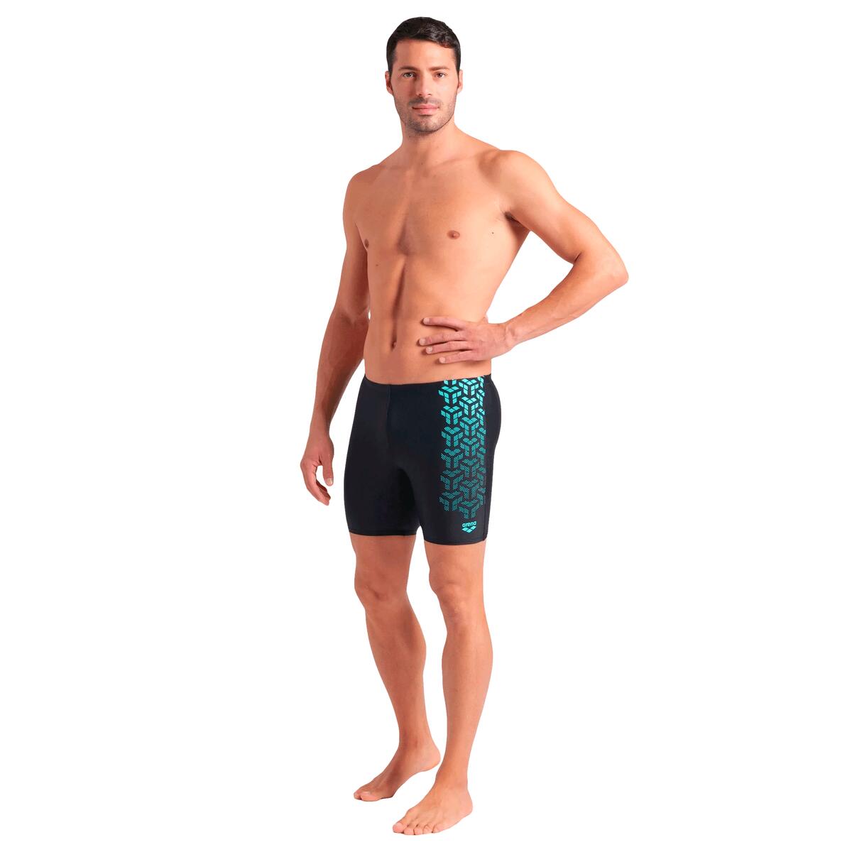 Swim jammer Arena Kikko V Mid Graphic Blu / Nero 2/7