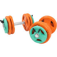 KIT HALTÈRES COURT 30KG REVETEMENT CAOUTCHOUC |MUSCULATION| 30MM/31MM