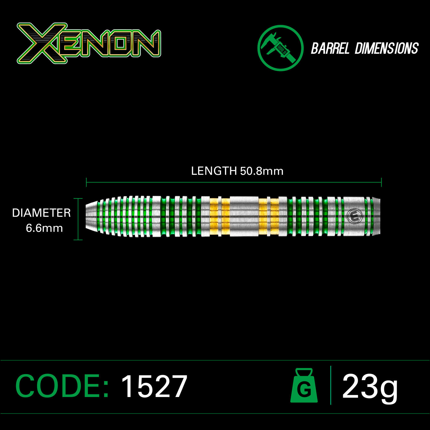 Winmau Dartpfeile Stahlspitze Xenon 90% tungsten 4/5