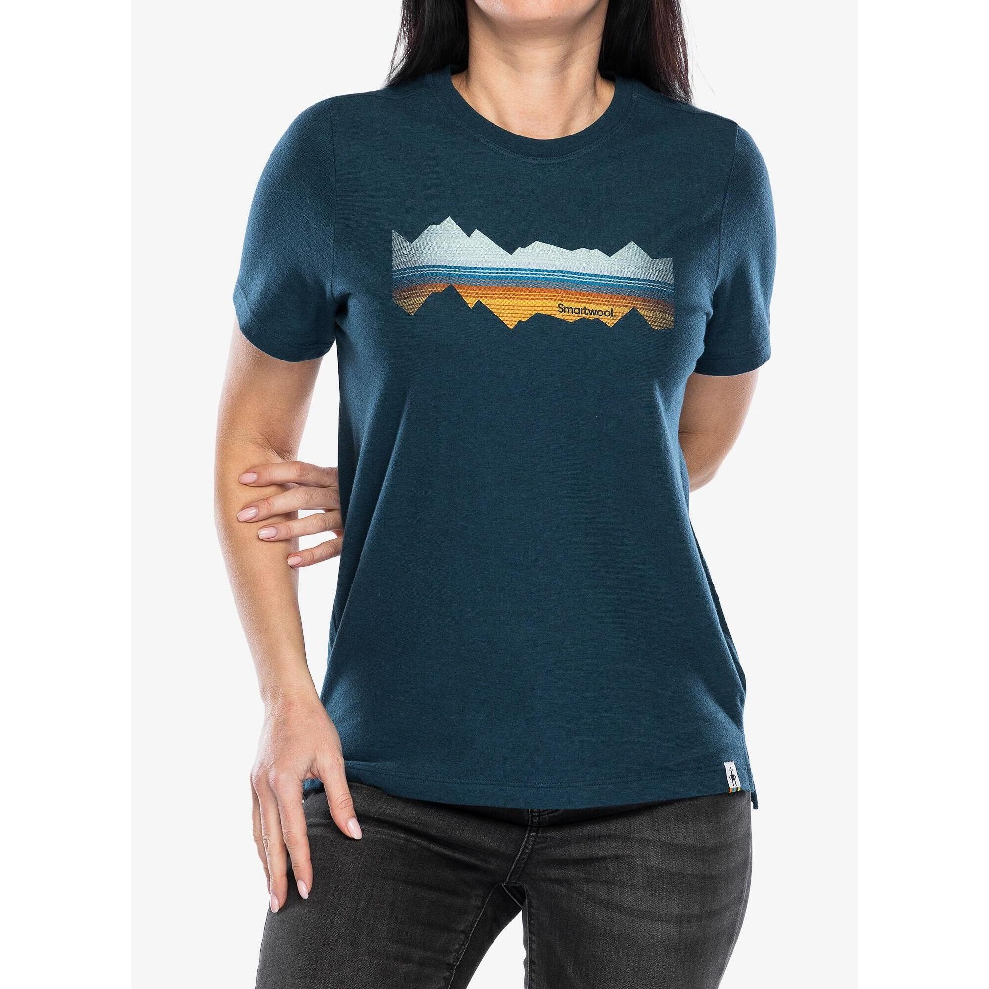 Koszulka z nadrukiem damska Smartwool Mountain Horizon Graphic Short Sleeve Tee