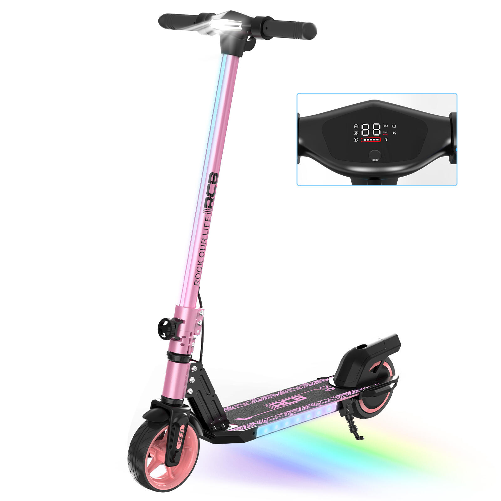 RCB Patinete eléctrico plegable para niños de 6 a 12 años RCB-R12