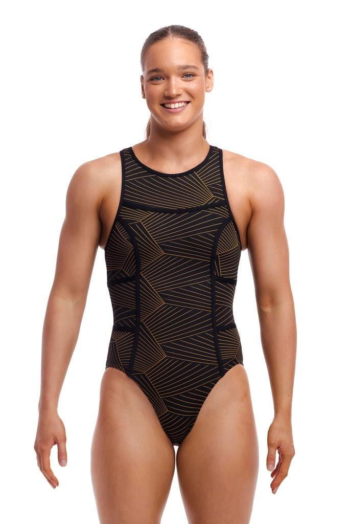 Strój pływacki Funkita Gold Weaver Hi Flyer zapinany na suwak 6/7
