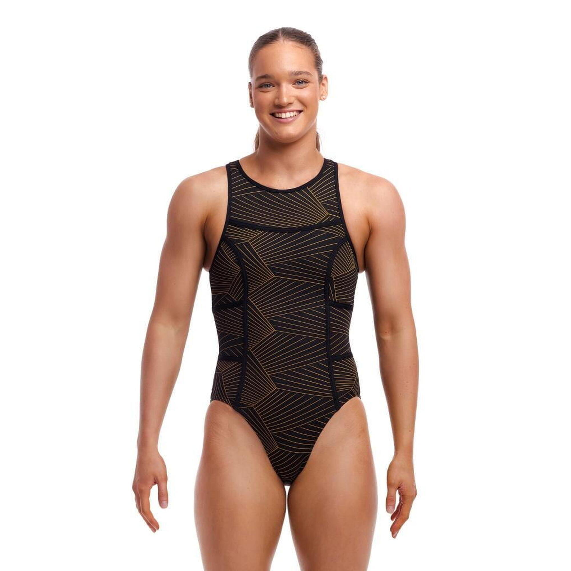Strój pływacki Funkita Gold Weaver Hi Flyer zapinany na suwak