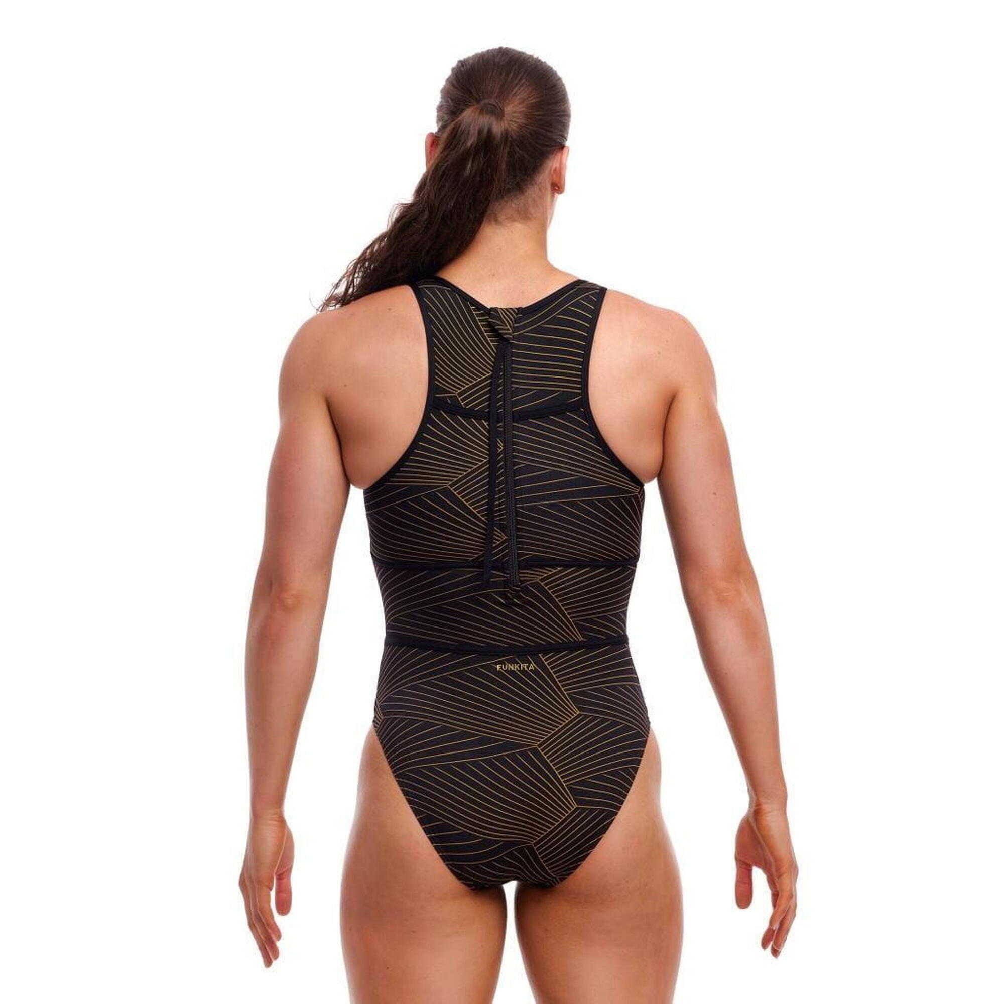 Strój pływacki Funkita Gold Weaver Hi Flyer zapinany na suwak