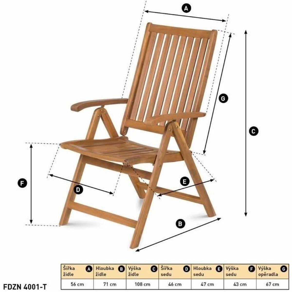 Sedia da giardino Fieldmann FDZN 4001-T Marrone 2/5