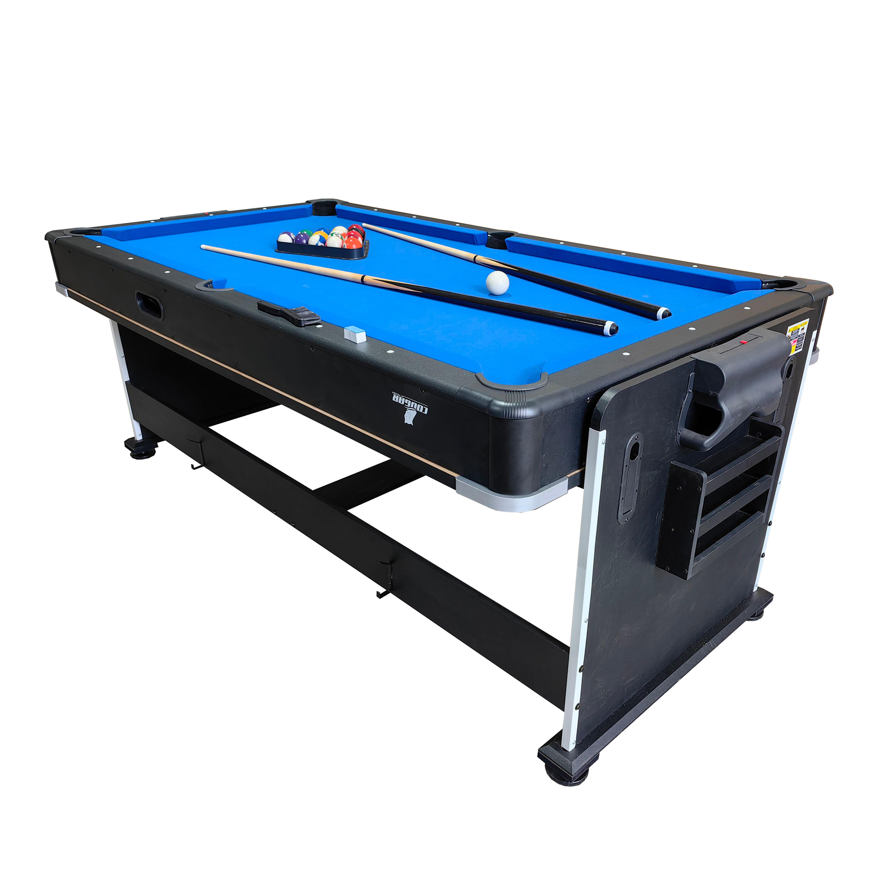 Mesa multijuegos, 4 en 1 | Billar, hockey de mesa, ping-pong, negra 5/7