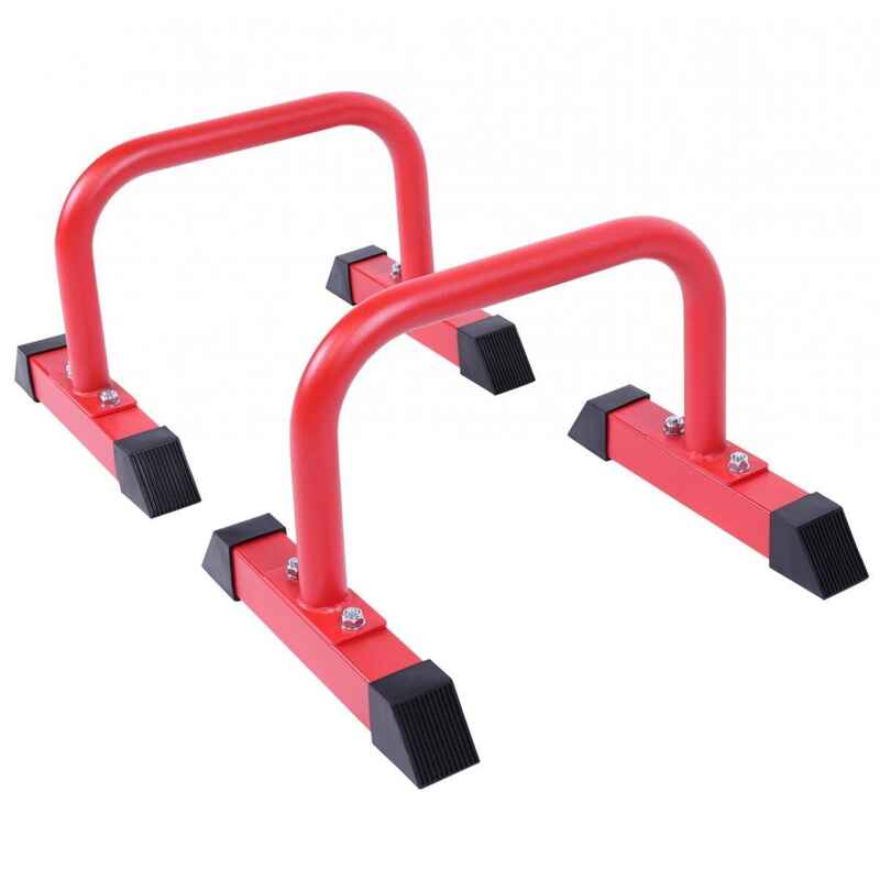 Push Up Parallettes Schwarz/Blau/Rot