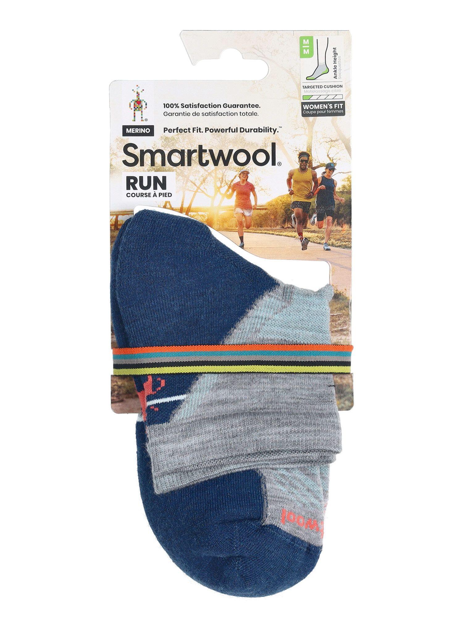 Calze running donna Smartwool Run Targeted Cushion Ankle Women grigio chiaro 5/6