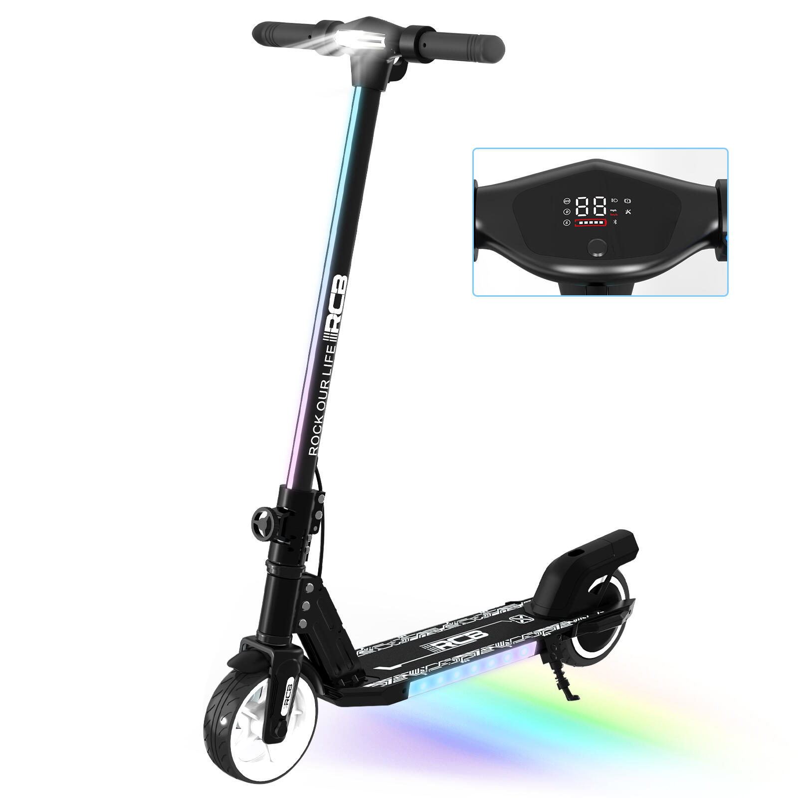 RCB Patinete eléctrico plegable para niños de 6 a 12 años RCB-R12