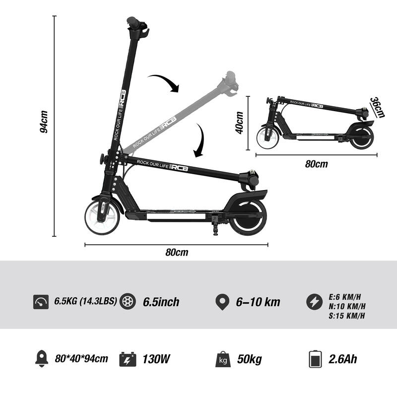 Trottinette Éectrique pliable Enfants 6-12 Ans RCB-R12