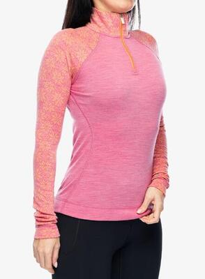Smartwool classic thermische merino basislaag 1/4 rits boxed dames sweatshirt