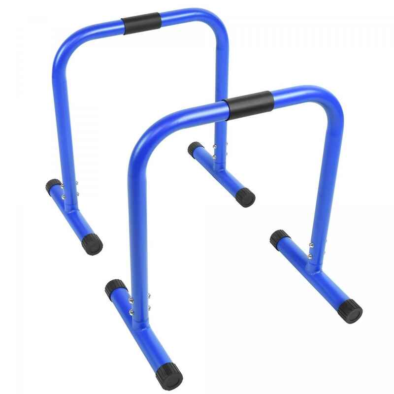 Push-up Stand Bar Parallettes Schwarz/Rot/Blau