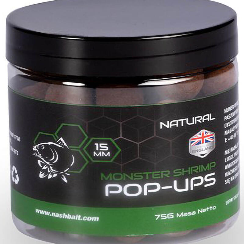 Przynęta Kulki Pływające Pop Up Nash Monster Shrimp Natural 12 Mm 75 G