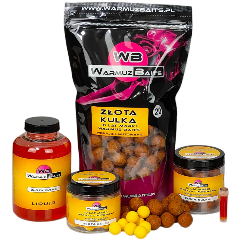 Kulki Warmuz Baits Złota Kulka Pop-Up 15 Mm + Dopalacz
